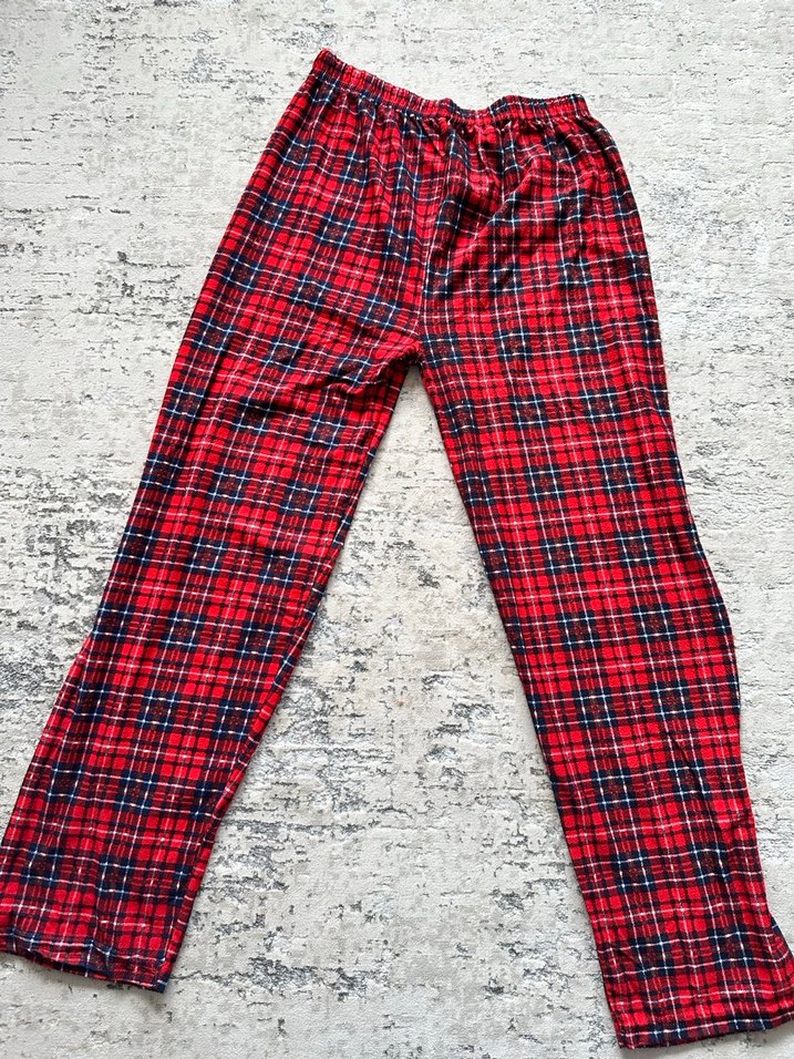 Kırmızı Ekose Pijama Altı  Rahat Kesim, Yumuşak Kumaş kadın - Görsel 2