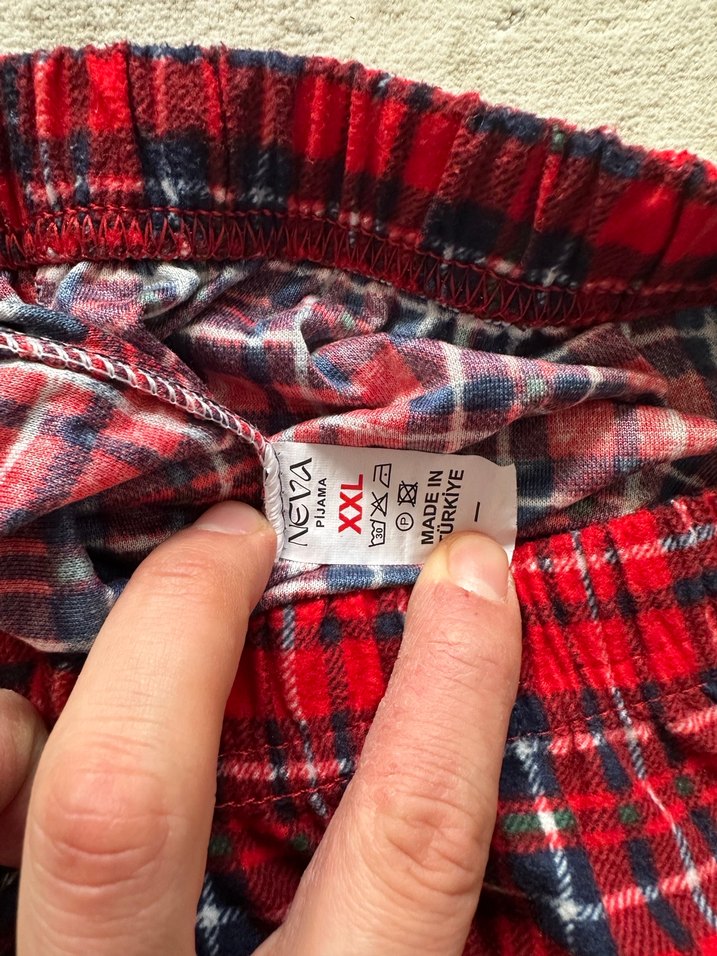 Kırmızı Ekose Pijama Altı  Rahat Kesim, Yumuşak Kumaş kadın - Görsel 3