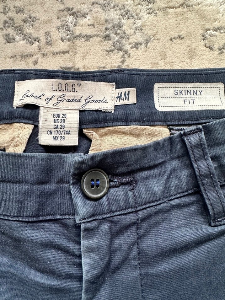 H&M Erkek Siyah Skinny Fit Pantolon - Görsel 3