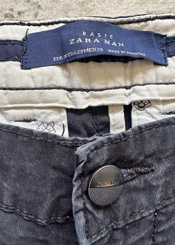 ZARA Erkek Siyah Chino Pantolon Slim Fit - Görsel 2