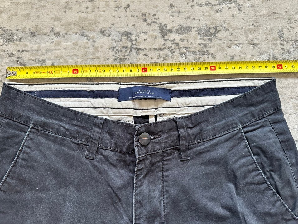 ZARA Erkek Siyah Chino Pantolon Slim Fit - Görsel 4