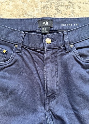 H&M Erkek Lacivert Skinny Fit Pantolon - Görsel 2