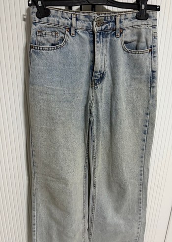 Gri Rahat Kesim Midi Boy Kadın Denim Pantolon - Görsel 2