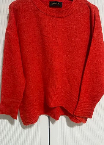 Kadın turuncu Örgü Yün Kazak - Görsel 4