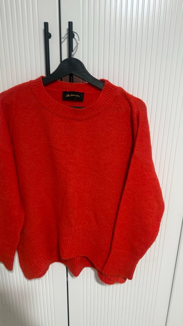 Kadın turuncu Örgü Yün Kazak - Görsel 2