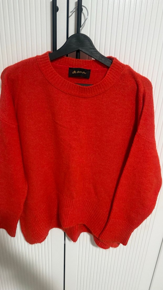 Kadın turuncu Örgü Yün Kazak - Görsel 3