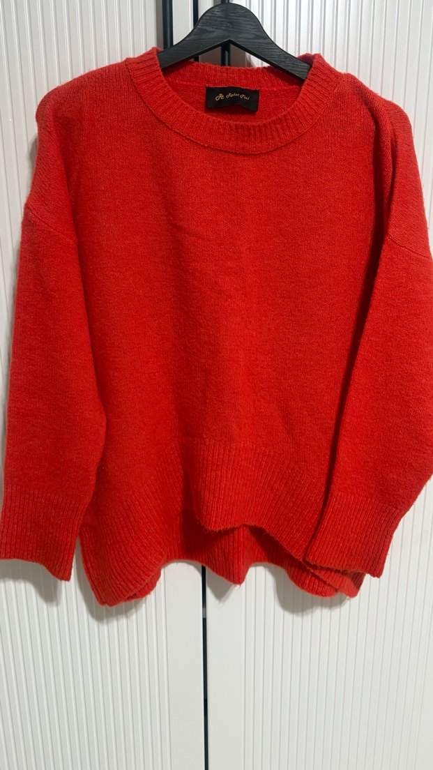 Kadın turuncu Örgü Yün Kazak - Görsel 4