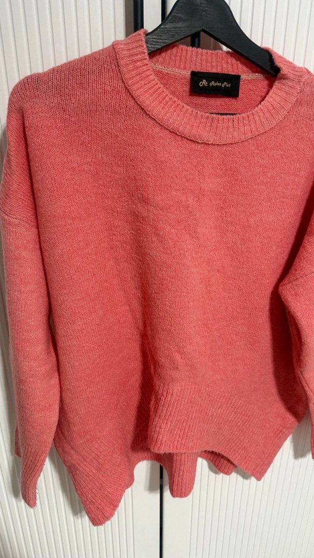 Pembe Örgü Salaş Kadın Kazak - Görsel 3