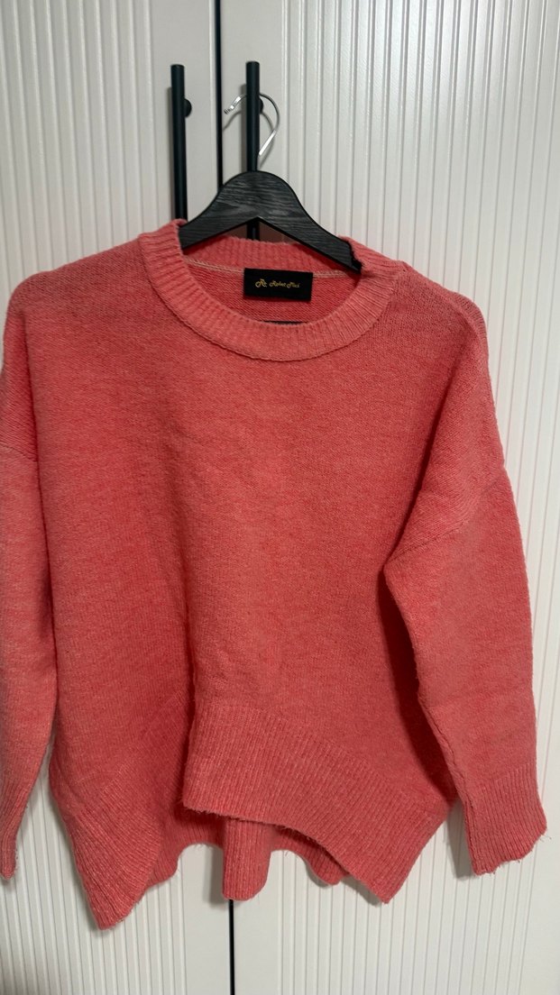 Pembe Örgü Salaş Kadın Kazak - Görsel 2