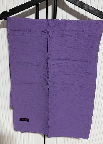 Kadın Mor Keten Drapeli Şal - Görsel 2