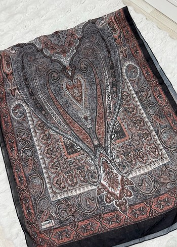 Kahverengi Bohem Tarzı Kadın Şal - Görsel 2