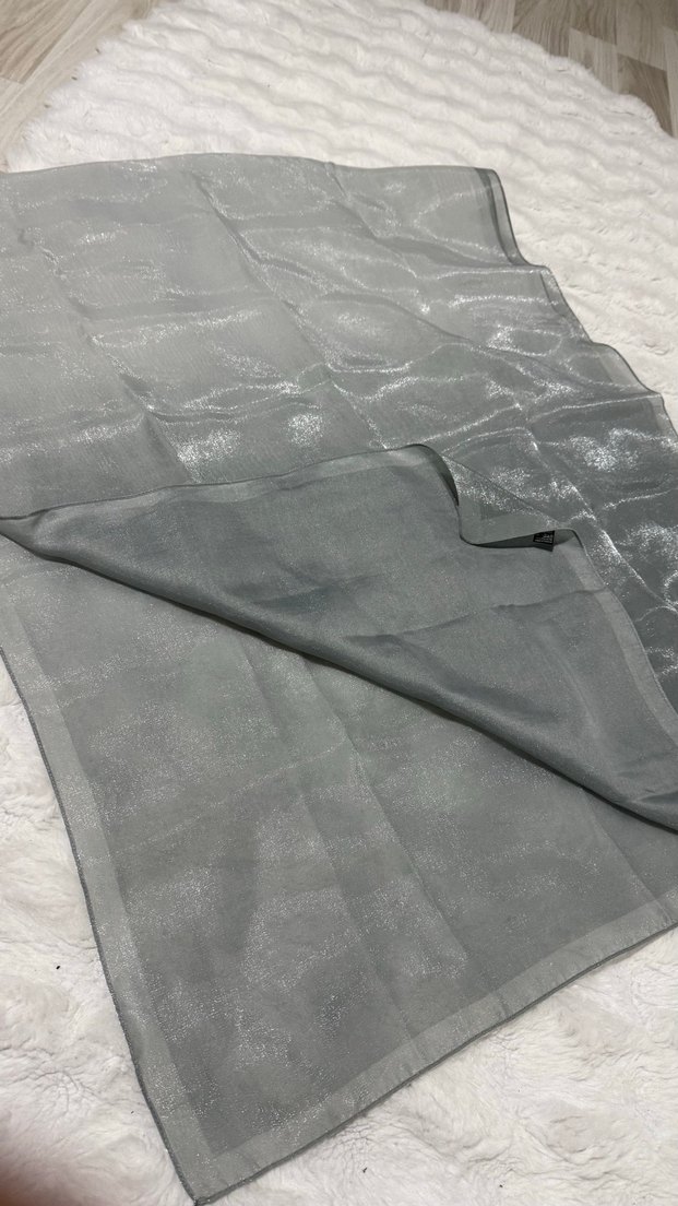 Gri Drapeli Kadın Şal - Görsel 3