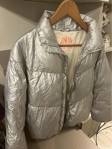 H&M Gümüş renk şişme mont