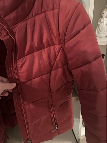 s Beden bordo Renk Bordo şişme mont fit kesim