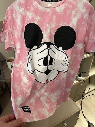 13-14 Yaş Beden pembe Renk Mıckey mouse tişort