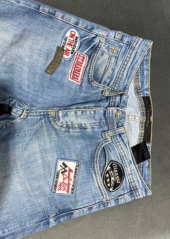Mavi Rock Punk Baskılı Erkek Denim Pantolon - Görsel 2