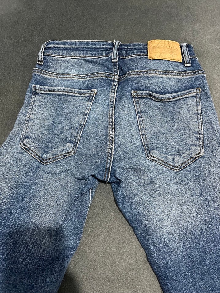 Gri Denim Midi Boy Jean - Görsel 2