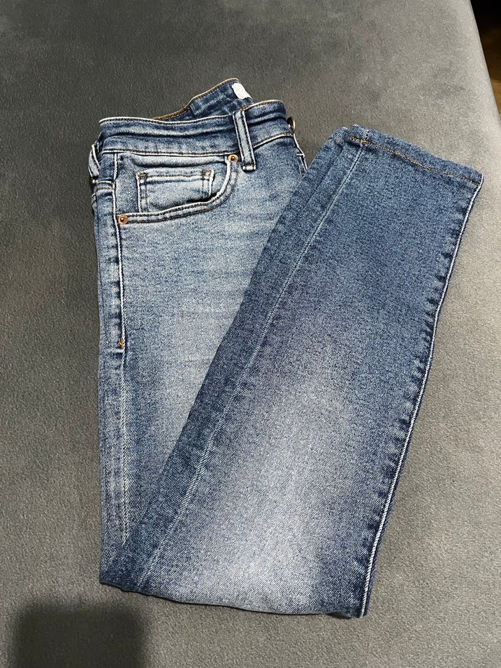 Gri Denim Midi Boy Jean - Görsel 3
