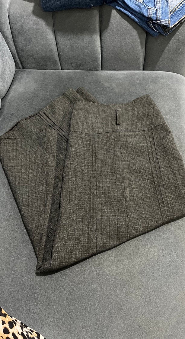 Düğmeli Kahverengi  Etek - Görsel 4