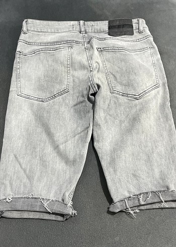 Gri Erkek Mini Denim Şort - Görsel 3