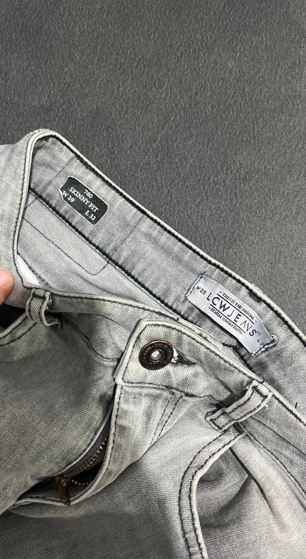Gri Erkek Mini Denim Şort - Görsel 2
