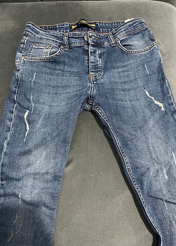 Erkek Mavi Denim Regular Fit Jean - Görsel 2