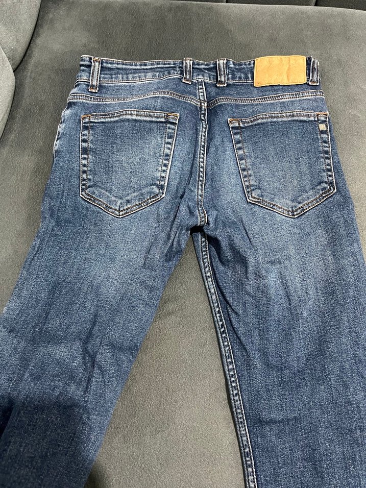 Erkek Mavi Denim Regular Fit Jean - Görsel 3