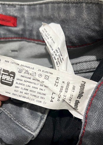 Gri Erkek Salaş Denim Jean - Görsel 4