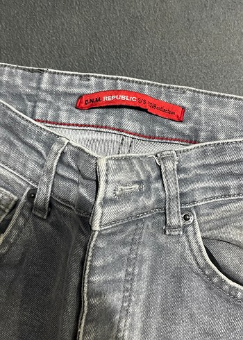 Gri Erkek Salaş Denim Jean - Görsel 3