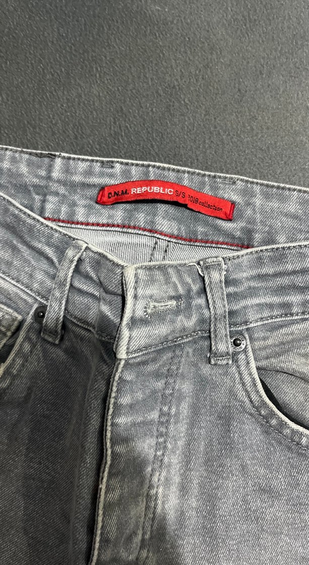 Gri Erkek Salaş Denim Jean - Görsel 3