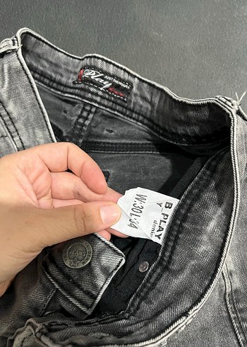 Gri Erkek Denim Salaş Kot Pantolon - Görsel 4