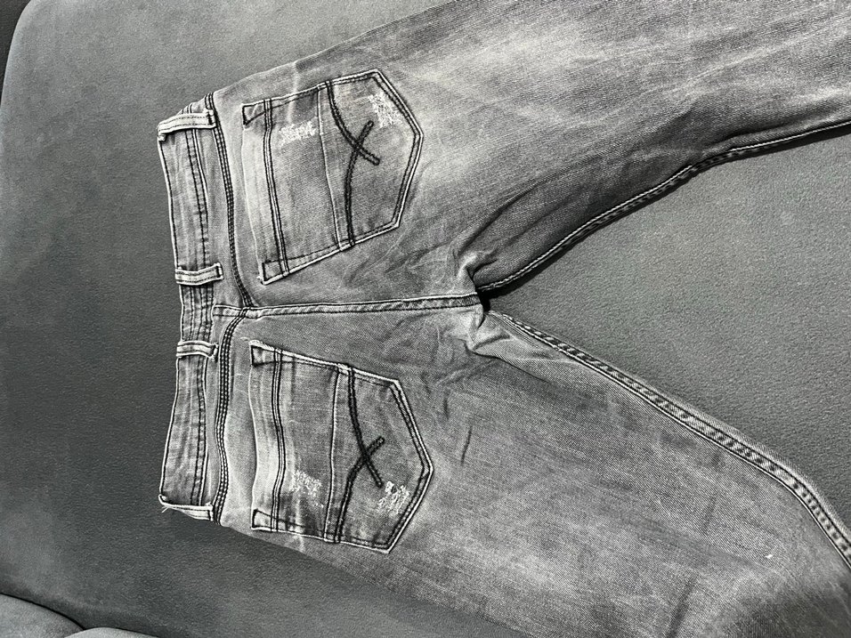 Gri Erkek Denim Salaş Kot Pantolon - Görsel 3