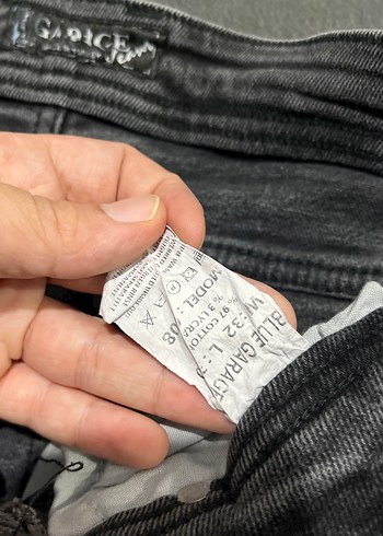 Gri Denim Sokak Stili Dar Kesim Jean - Görsel 3