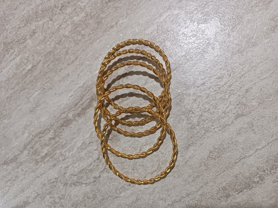 Çelik burma bilezik Altın Renkli - Görsel 2