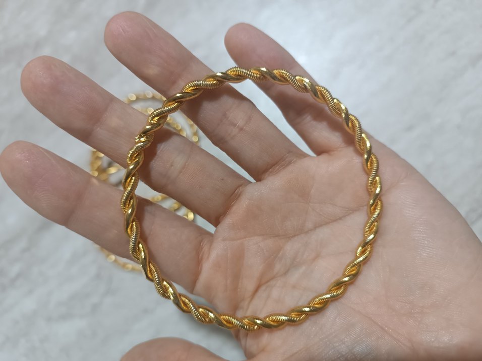 Çelik burma bilezik Altın Renkli - Görsel 3