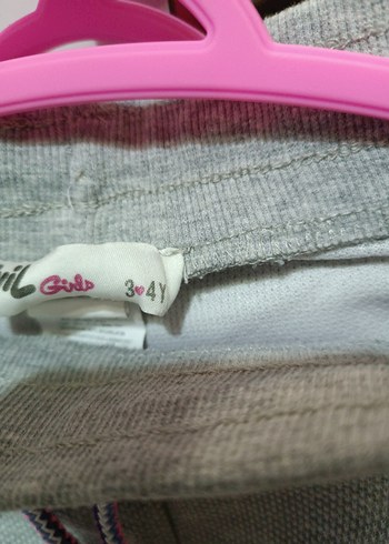 Gri Kapüşonlu Kız Sweatshirt takım - Görsel 3