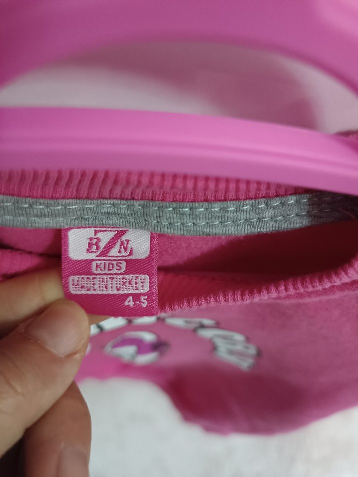 Kız Çocuk Pembe Unicorn Baskılı Sweatshirt - Görsel 2