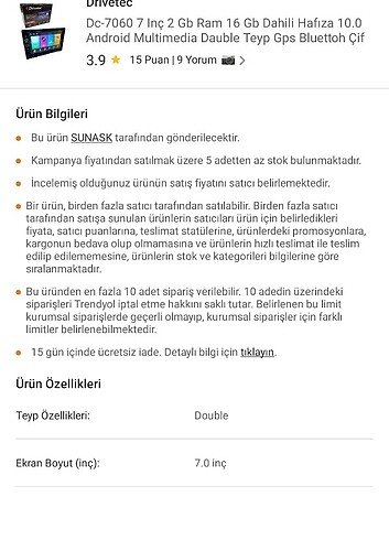 DRİVETEC   android multimedya dauble teyp - Görsel 9