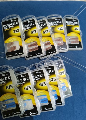 Duracell Sarı İşitme Cihazı Pili 312 ve 675