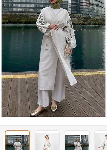 Desenli Uzun Kimono