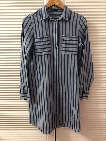 Mavi jeans tunik gömlek