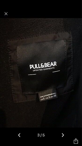 s Beden Pull and bear şişme oversize mont