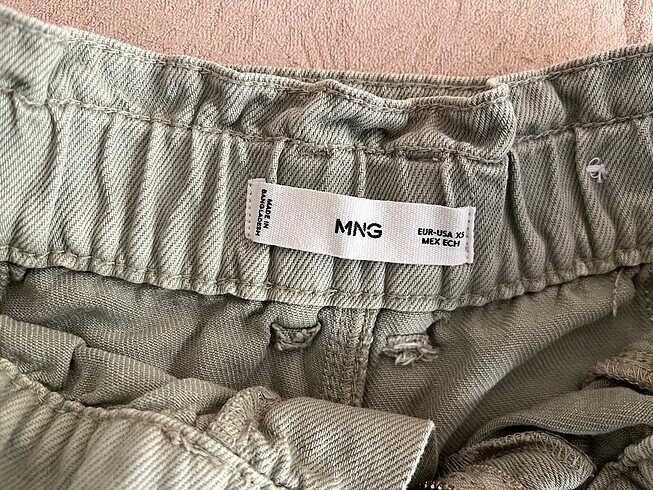 xs Beden mango su yeşili denim şort