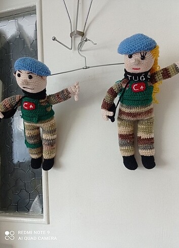 Amigurumi asker bebekler oyuncak