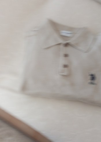 Taş rengi. Polo Yaka Erkek Kısa Kollu ince triko kazak - Görsel 2