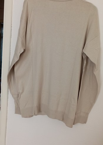 Taş rengi. Polo Yaka Erkek Kısa Kollu ince triko kazak - Görsel 5