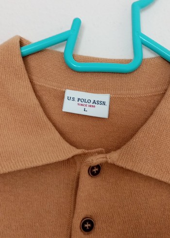 Bej uzun Kollu Polo Yaka Erkek triko kazak - Görsel 3