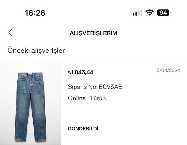 32 Beden lacivert Renk Mango Jean Pantolon