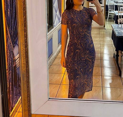 xs Beden Trendyol Milla Midi Tül Elbise