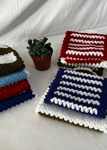 Renkli Örgü Banyo Süngeri sıfır yeni yapıldı. - Görsel 4